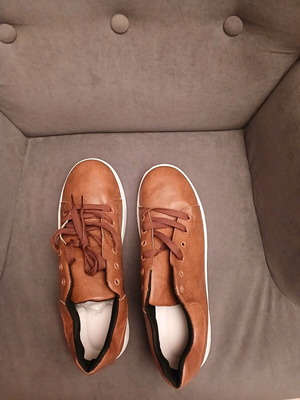 Leather men's shoes new, unused, size 48 brown