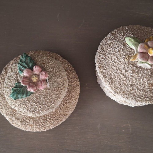 Capo di Monte handmade ceramic decorative set