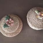 Capo di Monte handmade ceramic decorative set