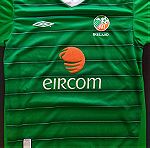 Ireland Umbro Eircom Soccer Jersey - Green Kit Shirt - Traditional Home Uniform - Size Men's Small (S)