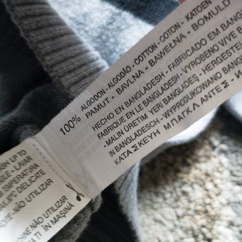 Bershka men's sweater size M like new, gray, 100% cotton