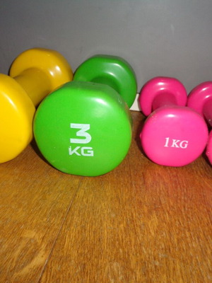 Βαράκια 2x 3kg, 2x 1kg χρησιμοποιημένα μία φορά