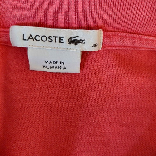 Lacoste women's pique polo shirt small fuchsia-dark pink like new