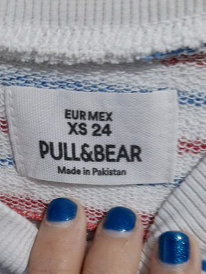 Pull & Bear striped long-sleeve blouse new, XS