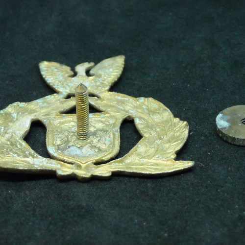Greek Coast Guard Officer Cap Badge used, 1967-73 era