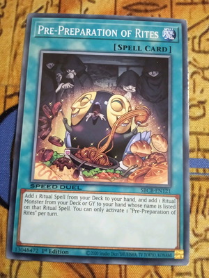 Pre-preparation Of Rites Yu-Gi-Oh! κάρτα used, Normal Spell
