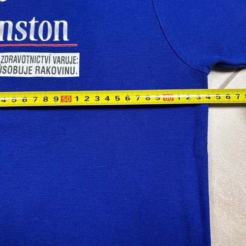 Winston vintage men's short sleeve polo shirt XXL blue promotional used
