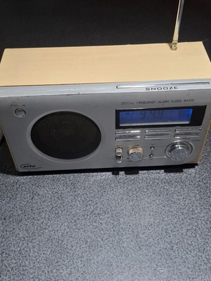 Elta 3502 Digital Radio Clock used with Wooden Finish