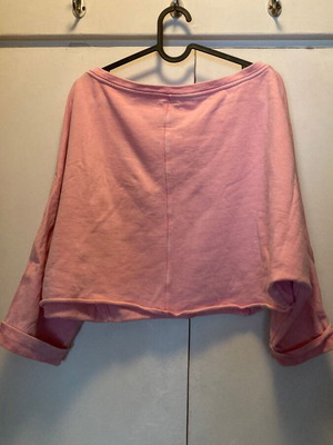 Zara pink crop top sweatshirt, size M