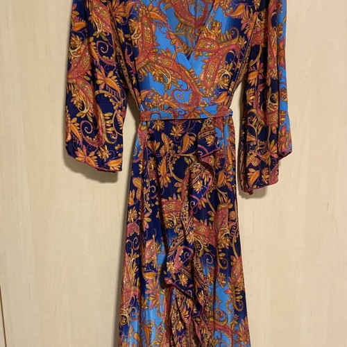 Celestino long colorful dress new, airy with belt