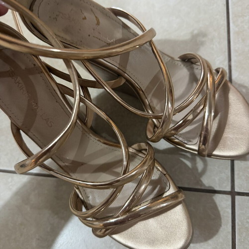Tsakiris Mallas platform sandals, size 39, pink gold