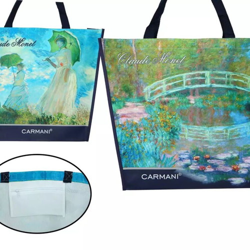Carmani shoulder bag new with Claude Monet artworks