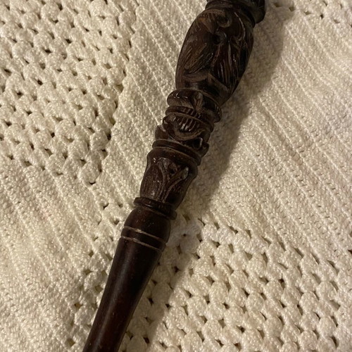 Wooden handmade pipe used