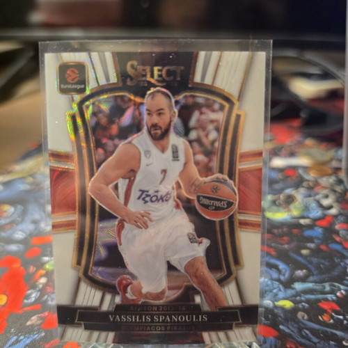 Vasilis Spanoulis White Scope 06/35 Panini Euroleague Card New