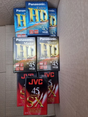 Κασετες καμερας VHS C σφραγιστες, πακετο 32, Panasonic JVC