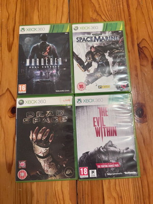 Πακέτο Xbox 360 παιχνίδια μεταχειρισμένα με Murdered, Warhammer Space Marine, Dead Space, The Evil Within