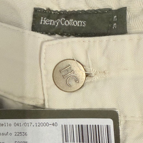 Henry Cottons pants new, beige, linen and cotton blend, size 33