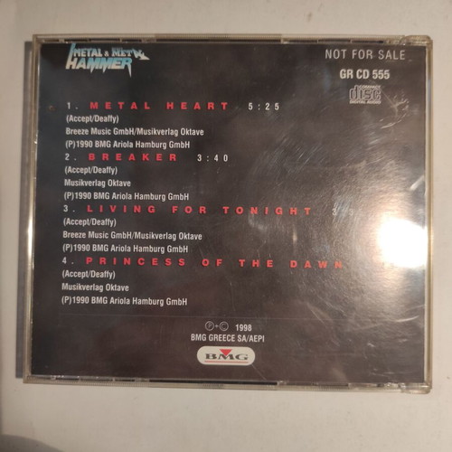 Accept Breakers on Stage EP CD like new, metal