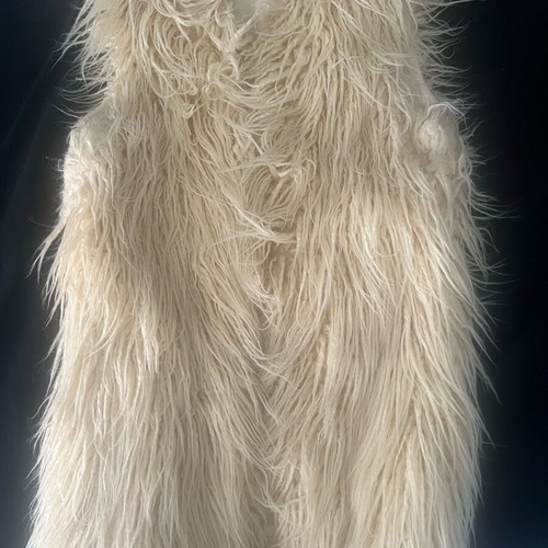 BSB sleeveless beige fur vest like new