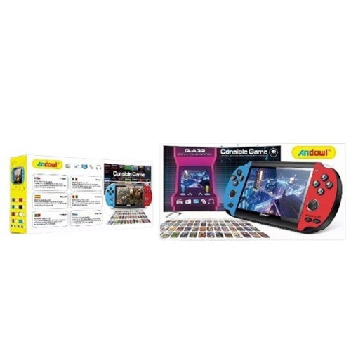 Andowl Portable Gaming Console Blue Red New