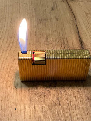 Pipe lighter Flaminaire F-12 used, vintage gold-plated