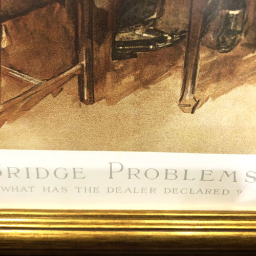 Vintage print "Bridge Problems" by Leonard Raven-Hill