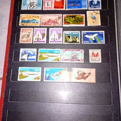 Stamp collection used with album