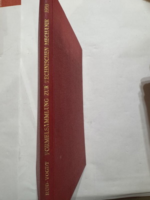 Formelsammlung zur Technischen Mechanik by Rudolf Vogdt, like new