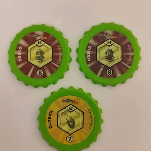 Medabots collectible caps set used, 2000s rare
