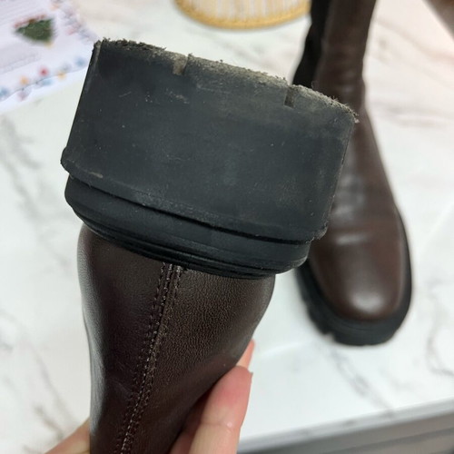 Zara leather Chelsea boots brown size 40 like new