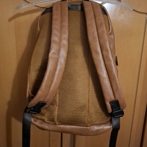 Exclusivo Brown Leatherette Backpack new