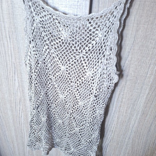 Khaki mesh tank top size small like new