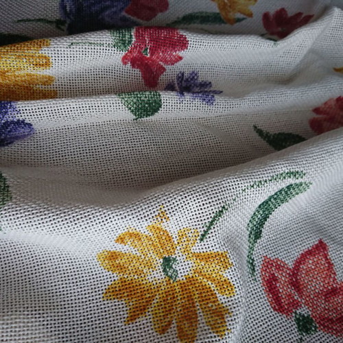 Cotton curtains with floral print like new, 1.00×2.50 m, set of two