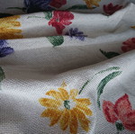 Cotton curtains with floral print like new, 1.00×2.50 m, set of two