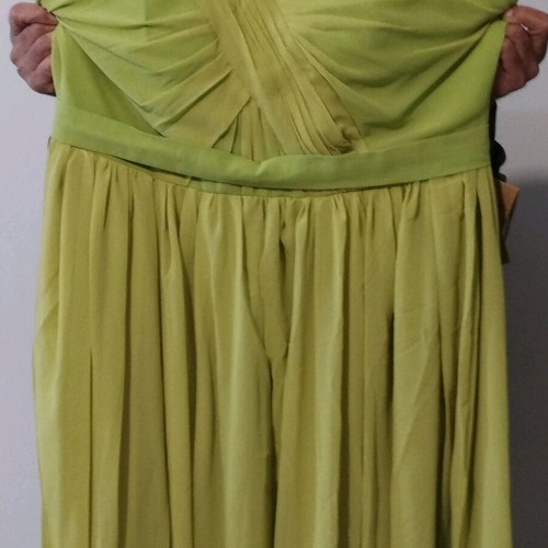 Evening dress new, size 4XL, green, muslin and satin