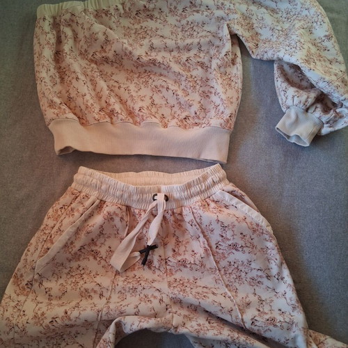 Winter women's set used, beige and brown, fleece lined