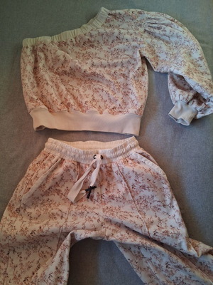 Winter women's set used, beige and brown, fleece lined