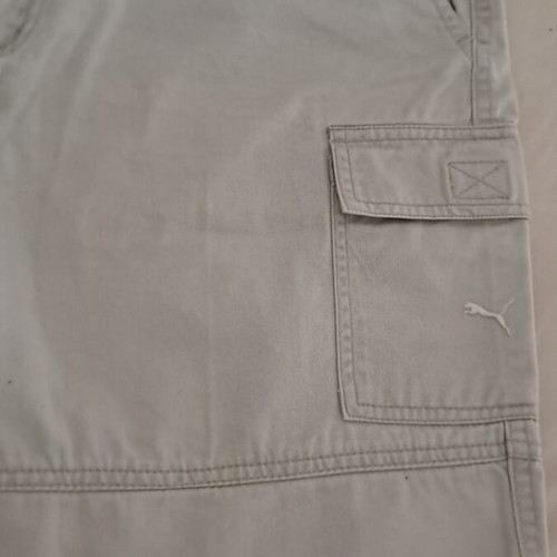 Puma bermuda shorts used, beige, 100% cotton, size M