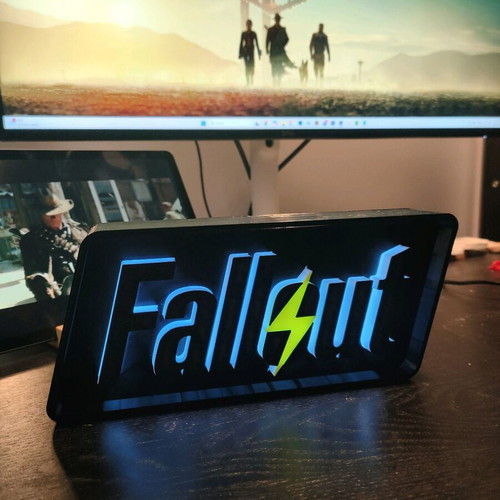 Lightbox Fallout with colorful LED and remote control, new
