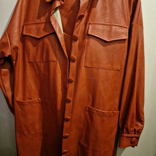 Ananke leather jacket new orange