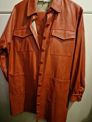 Ananke leather jacket new orange