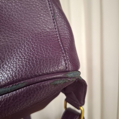 Versace19v69 purple backpack used, medium to large size, 3 front pockets