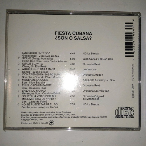 Fiesta Cubana Son O Salsa CD used, Latin