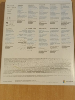 Microsoft Basic Optical for Business mouse USB new, 800 DPI, wired