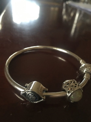 Silver bracelet with two elements new