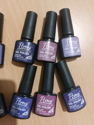 Semi-permanent nail colors used in purple, lilac, brown, red, burgundy, pink shades