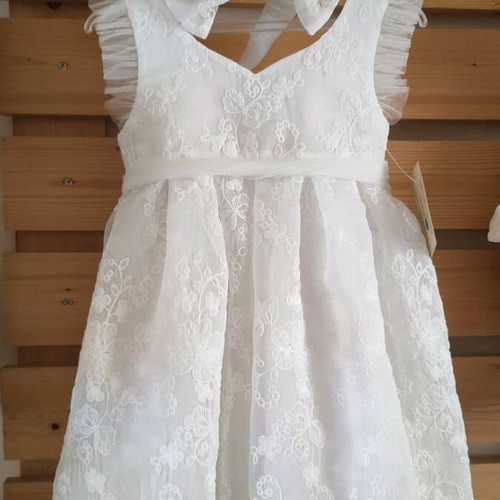 Baptism dress new, cotton lace, size 2 for girl
