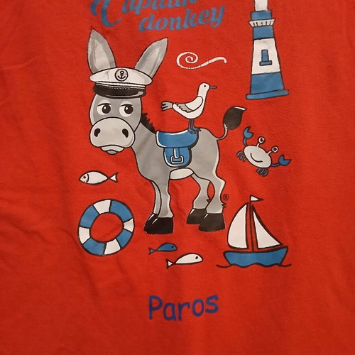 Short-sleeve shirt used, red, size 140 cm, unisex