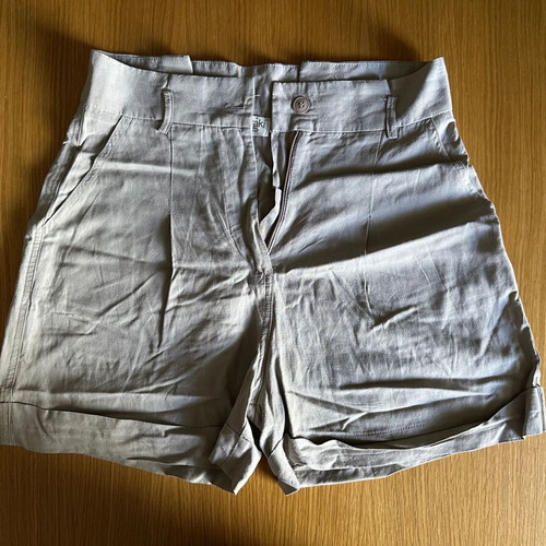 High-waisted beige linen shorts Moutaki size 38 Medium like new