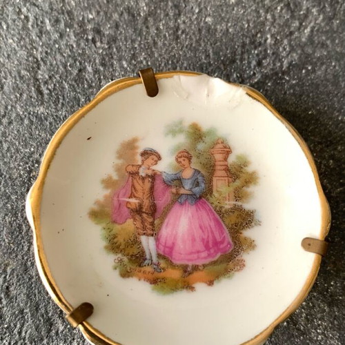Small Limoge plate used, vintage